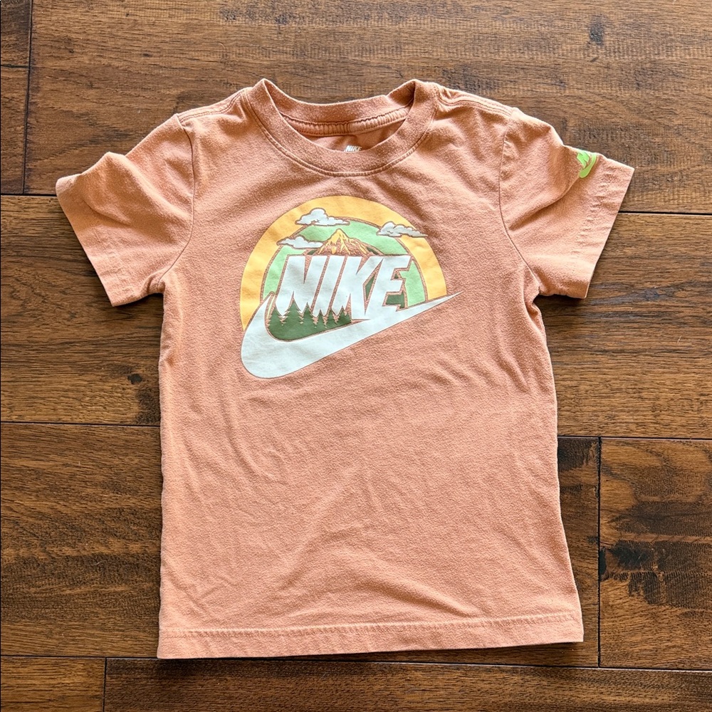 Nike orange graphic t shirt mountain outdoors